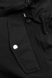 Wendejacke mit abnehmbarer Kapuze Schwarz/Terrakotta