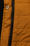 Wendejacke mit abnehmbarer Kapuze Schwarz/Karamell