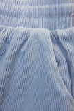 Lässige Hose mit Gummizug in der Taille Hellblau
