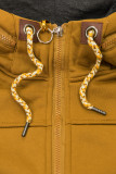 LHD Sweatjacke mit Gummi in der Taille mustard
