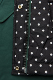 Parkajacke mit Punkten grün