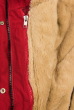Warmer Parka mit Fleecefutter rot