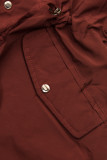 Leichter Parka mit abnehmbarer Kapuze weinrot/braun