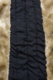 Parka mit abnehmbarem Teddyfutter dunkelblau