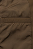 Schokoladenbraune Damen-Winterjacke im Langschnitt BLIZZARD
