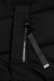 Schwarze Damen-Winterjacke mit Kapuze STORM