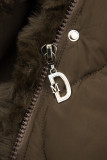Damen-Steppjacke mit verstellbarer Taille Braun