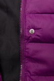 Steppjacke mit abnehmbarer Kapuze lila