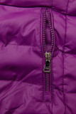 Steppjacke mit abnehmbarer Kapuze lila