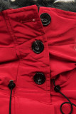 Winterjacke mit hohem Kragen rot