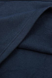 Verlängerte Sweatshirt/Sweatkleid mit Kapuze dunkelblau