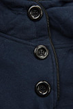 Verlängerte Sweatshirt/Sweatkleid mit Kapuze dunkelblau