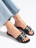 Elegante schwarze Sandalen mit Schnalle