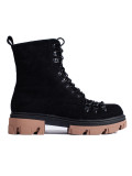Schwarze Wildleder Stiefeletten Vinceza
