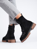 Schwarze Wildleder Stiefeletten Vinceza