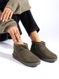 Dunkelgrüne Damen Schneestiefel von Shelovet