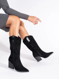 Schwarze Wildleder Stiefeletten