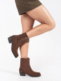 Braune Leder Stiefeletten Sergio Leone