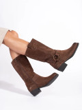 Braune Leder Stiefeletten Sergio Leone