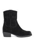 Schwarze Leder-Cowboy-Stiefeletten Sergio Leone