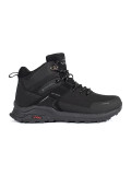 Schwarze gefütterte Wanderschuhe