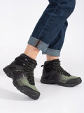 Schwarz-grüne Wanderschuhe