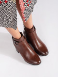 Braune Ankle Boots Sergio Leone mit Absatz