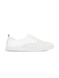 Weiße durchbrochene Sneakers aus echtem Leder