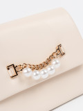 Elegante kleine beige Handtasche
