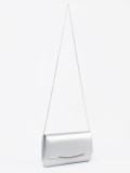 Silberne Clutch mit Kette