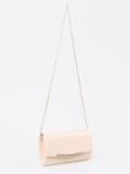 Helle beige Clutch mit Kette