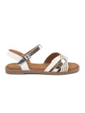Weiße Damen Sandalen mit flachem Absatz von Sergio Leone