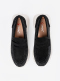 Schwarze Halbschuhe mit dicker Sohle