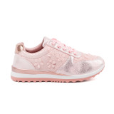 Rosa Sneakers mit Blumenmuster
