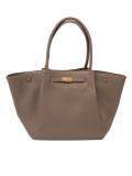 Beige Shopper Tasche mit Reißverschluss