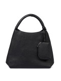 Elegante schwarze Handtasche mit Kosmetiktäschchen