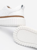 Weiße Leder Sneakers auf Plattform von Sergio Leone