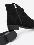 Schwarze Wildleder Stiefeletten