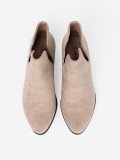 Beige Stiefeletten mit Ausschnitten