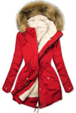 Parka mit Fleecefutter rot