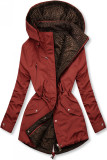 Leichter Parka mit abnehmbarer Kapuze weinrot/braun