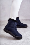 Gefütterte Snowboots mit Plateau, blau