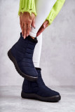 Gefütterte Snowboots mit Plateau, blau