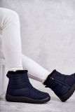 Gefütterte Snowboots mit Plateau, blau