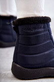 Gefütterte Snowboots mit Plateau, blau