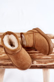 Gefütterte braune Stiefelette mit Fell