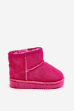Gefütterte rosa Slip-on-Schneestiefel