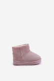 Gefütterte rosa Schneestiefel aus Wildlederimitat