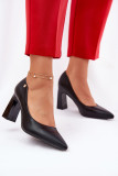 Elegante Pumps mit Blockabsatz, schwarz
