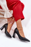 Elegante Pumps mit Blockabsatz, schwarz